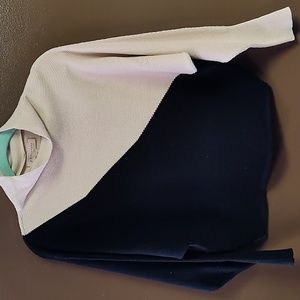 EUC! Philosophy Black and Cream Women's Sweater